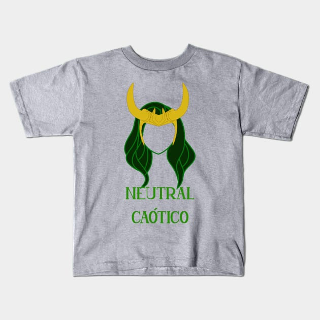 Loki Neutral Caótico Kids T-Shirt by RickdelaTorre